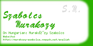 szabolcs murakozy business card